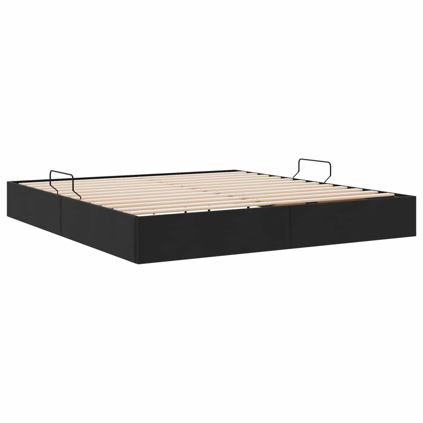 vidaXL Κρεβάτι Οθωμανικού Τύπου Μαύρο 160 x 200 cm Βελούδο