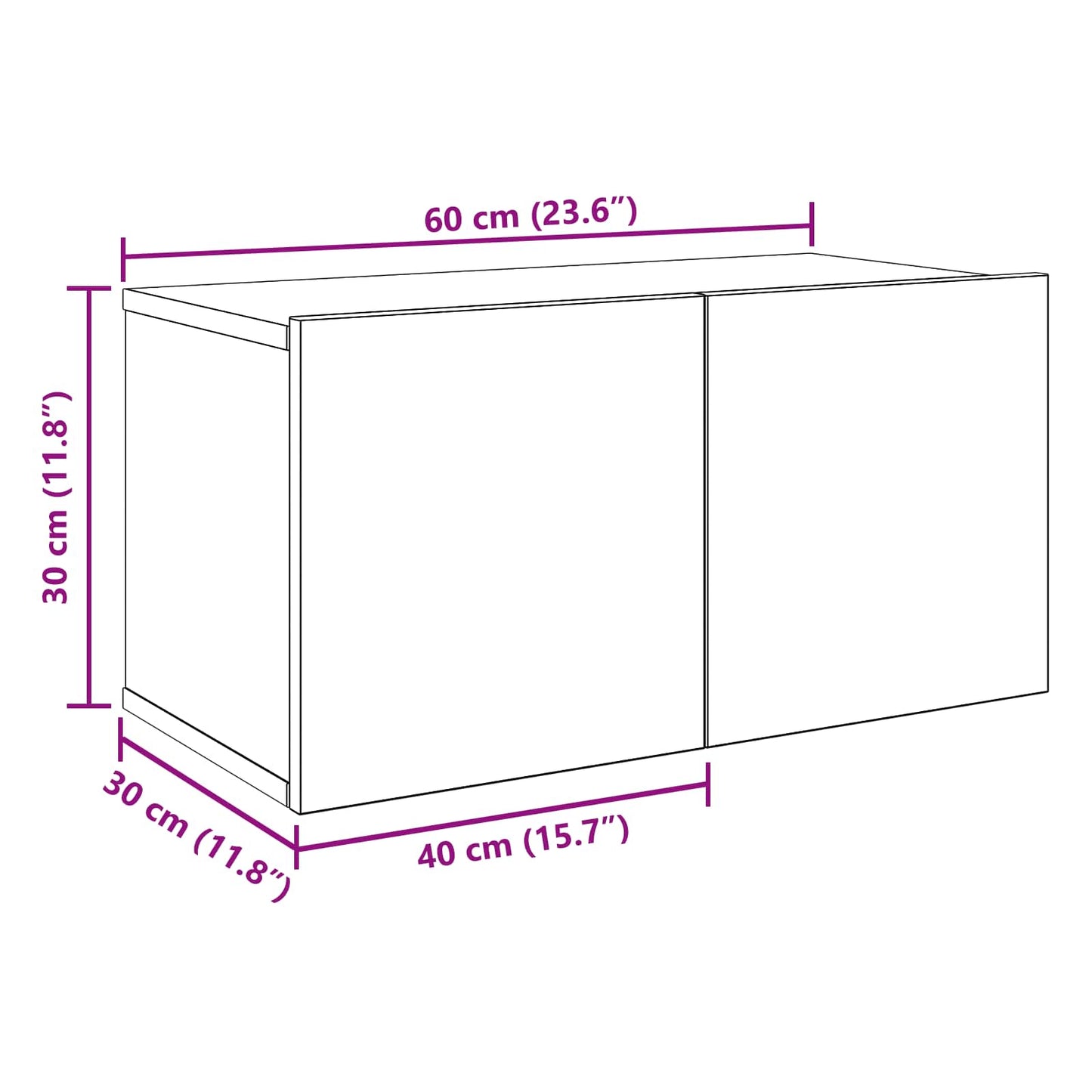 vidaXL Σετ επίπλου τηλεόρασης 10 pcs 180 x 30 x 30 cm Μαύρη Δρυς