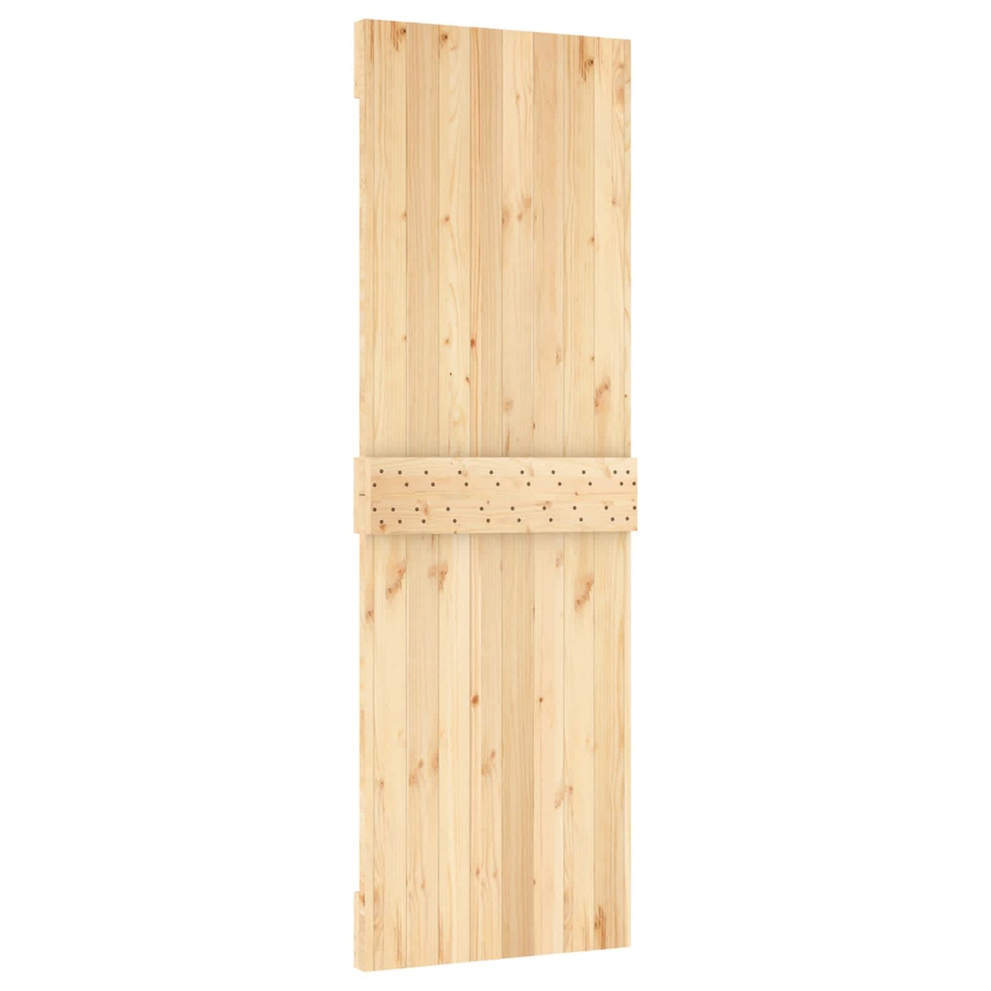 vidaXL Συρόμενη Πόρτα 70 x 210 cm Συμπαγές Ξύλο Πεύκου (Ακατέργαστο)
