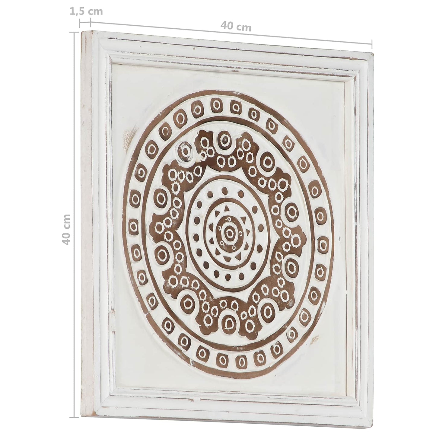 vidaXL Διακόσμηση Τέχνης 2 τμχ. 40 x 40 x 1,5 cm Καφέ και Λευκό