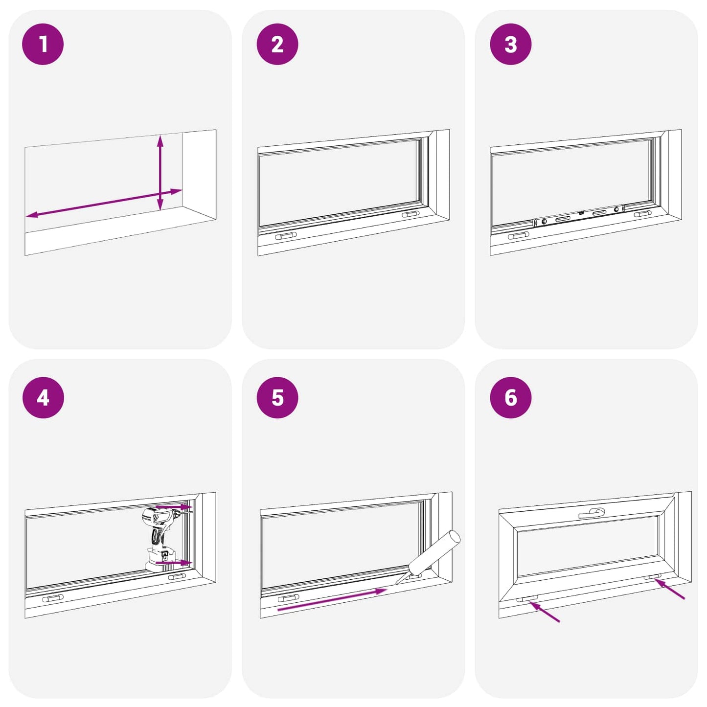 vidaXL Παράθυρο Κάτω Στρώματος RISOR 100 x 40 cm PVC και Γυαλί