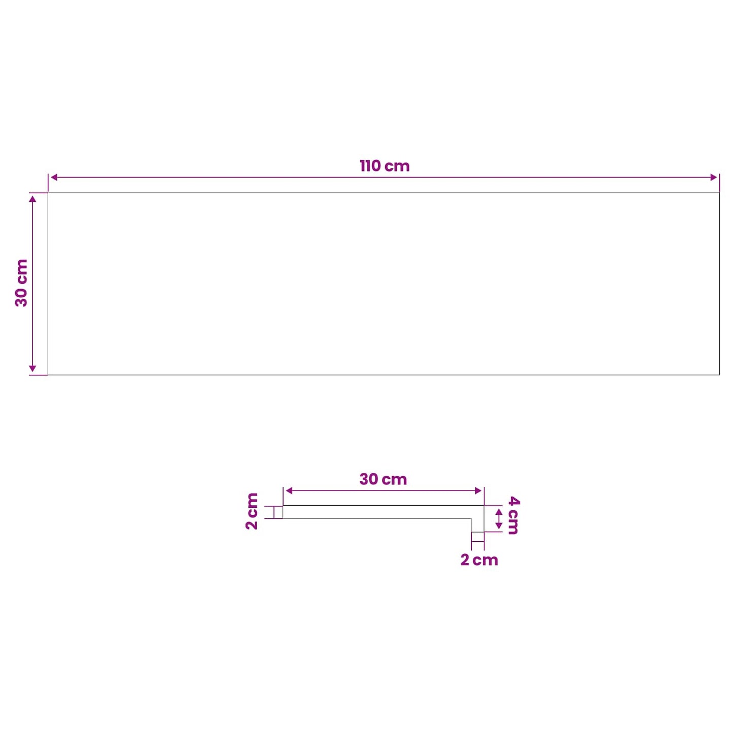 vidaXL Σκαλοπάτια 2 τεμ. 110 x 30 x 2 cm Μαύρο Στερεό ξύλο οξιάς