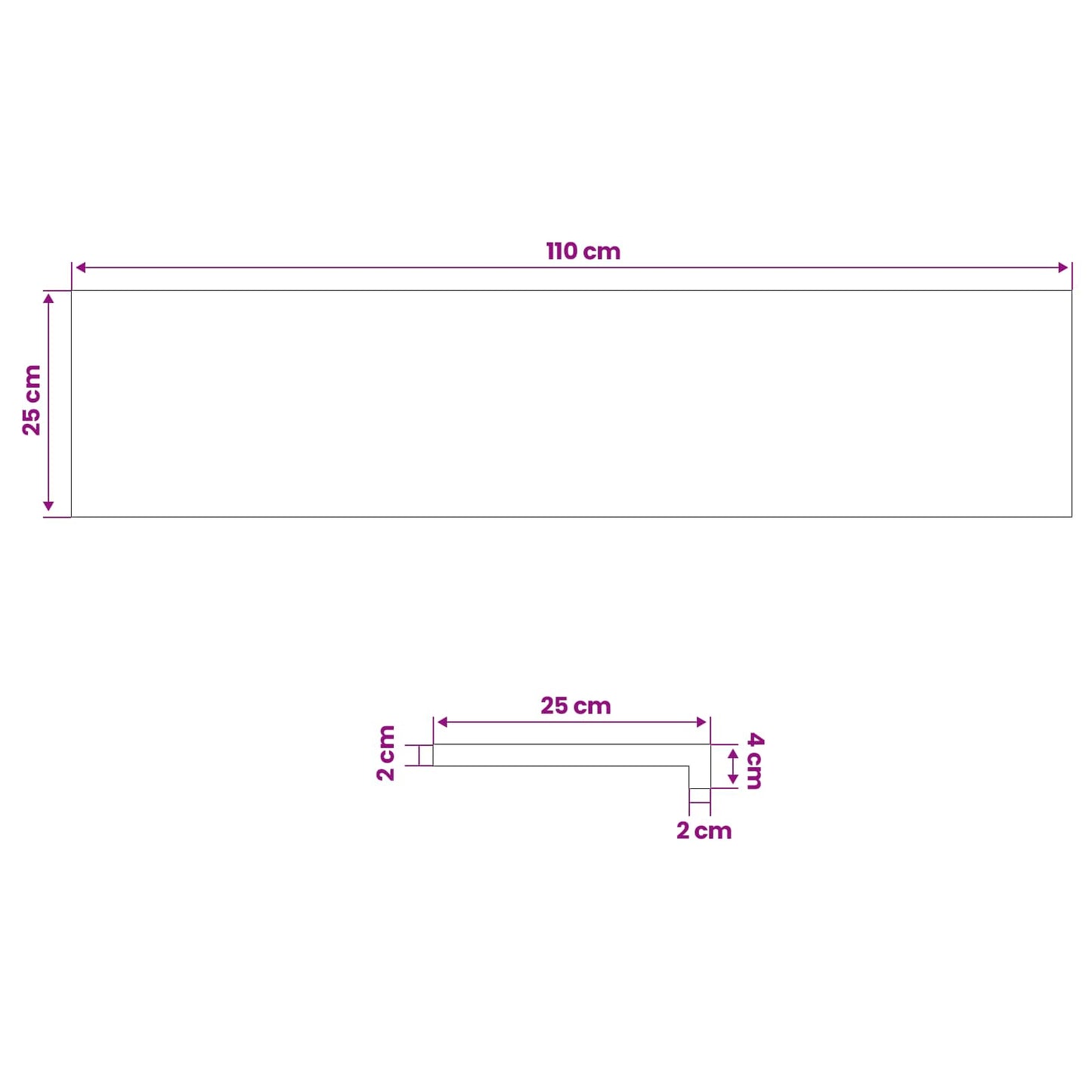 vidaXL Σκαλοπάτι 4 τεμ. 110 x 25 x 2 cm Λευκό Στερεό Ξύλο Δρυός