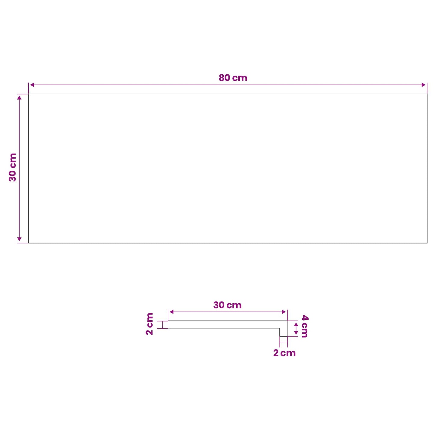 vidaXL Σκαλοπάτι 16 τεμ. 80 x 30 x 2 cm Λευκό Στερεό Ξύλο Δρυός