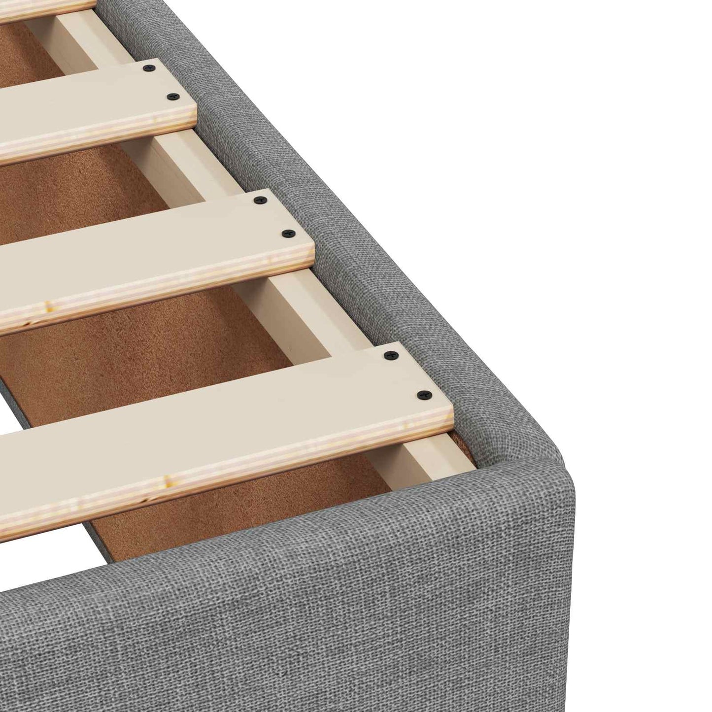 vidaXL Κρεβάτι box spring με στρώμα Ανοιχτό γκρι 200 x 200 cm Ύφασμα