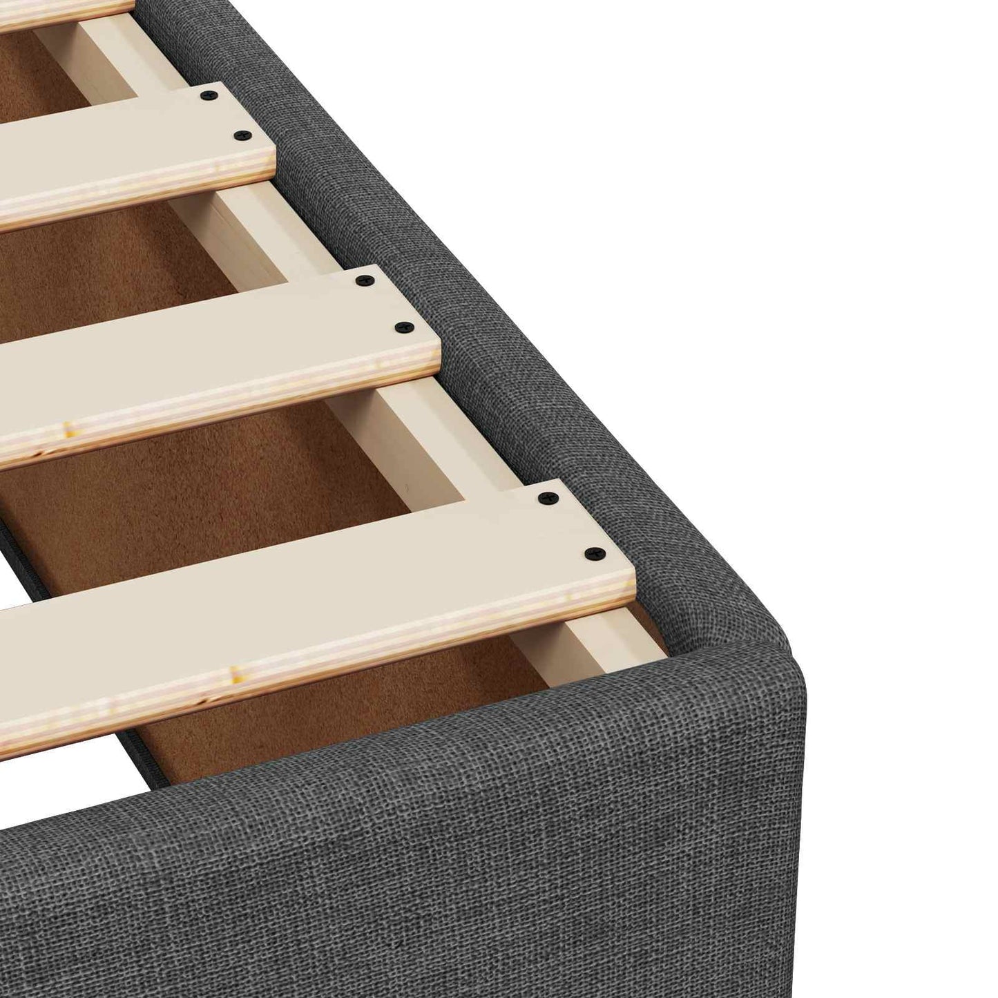 vidaXL Κρεβάτι box spring με στρώμα Σκούρο Γκρι 100 x 200 cm Ύφασμα