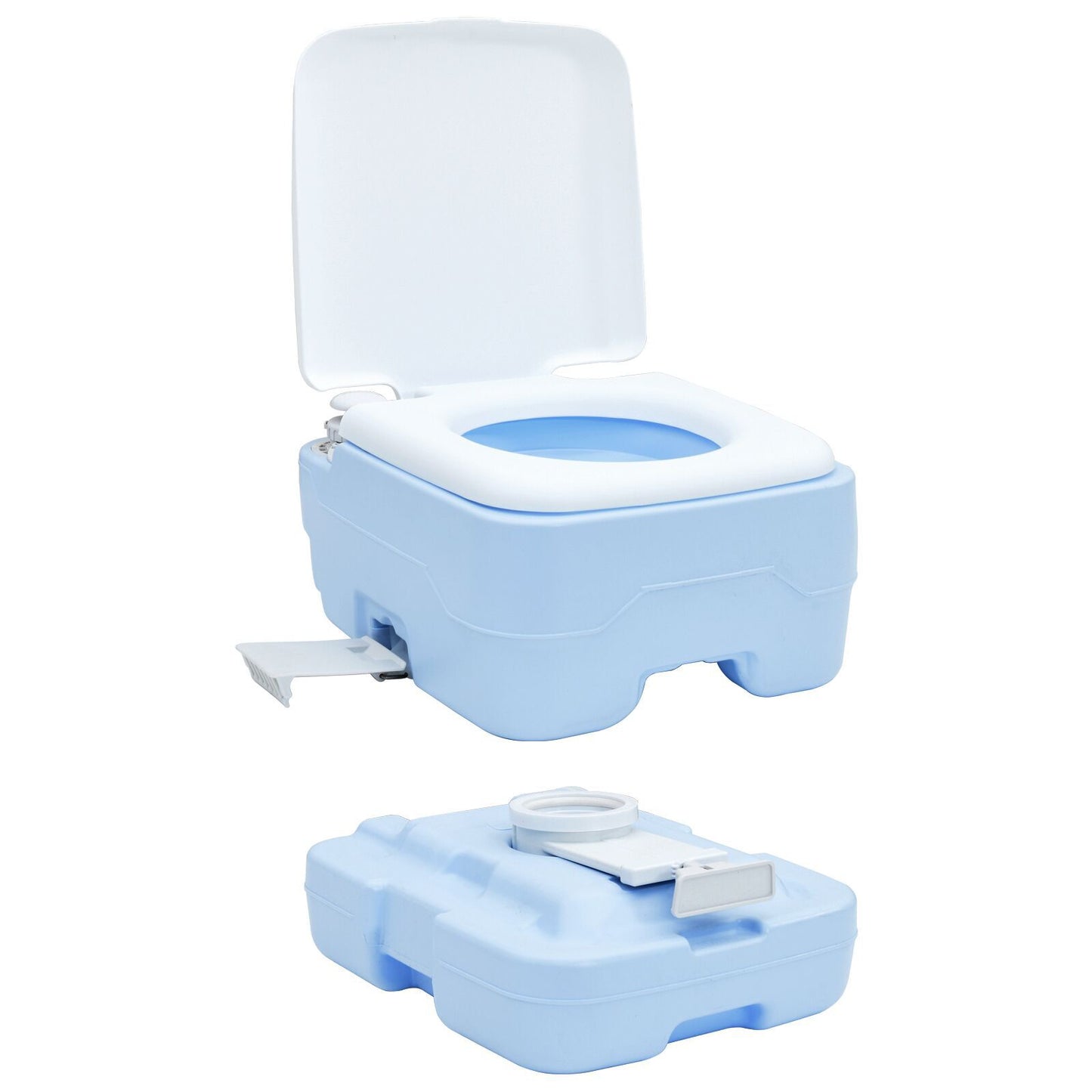 vidaXL Φορητή Τουαλέτα Κάμπινγκ Μπλε 10L Νερό 10L Δεξαμενή Απόβλητων