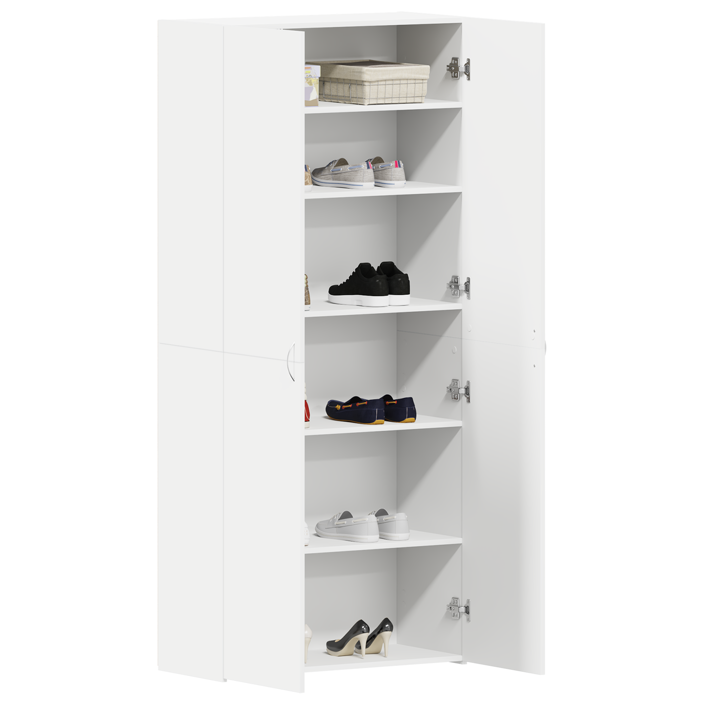 vidaXL Ντουλάπι Υποδημάτων Λευκό 80x35.5x180 εκ Επεξεργασμένο Ξύλο