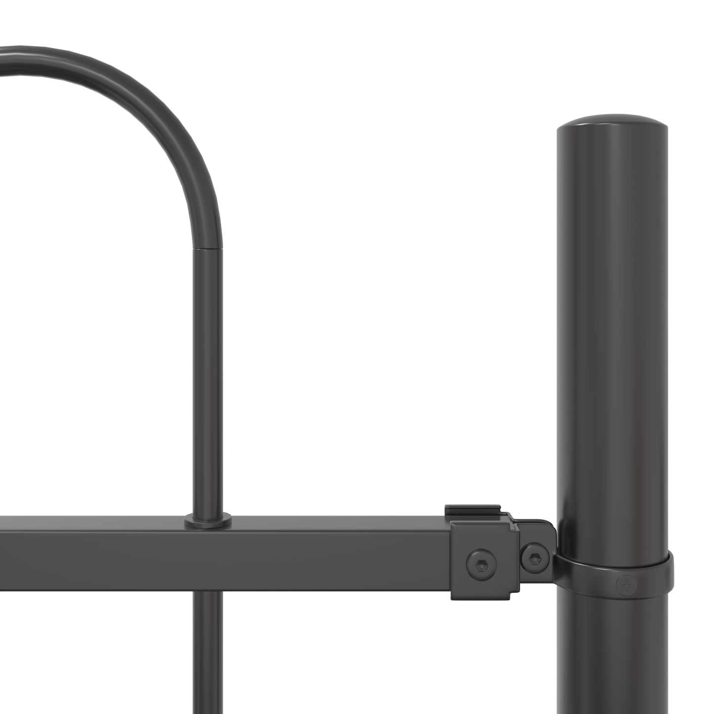 Φράχτης Κήπου vidaXL με Καμπύλη Κορυφή Γκρι 3,4x1 μ Χάλυβας