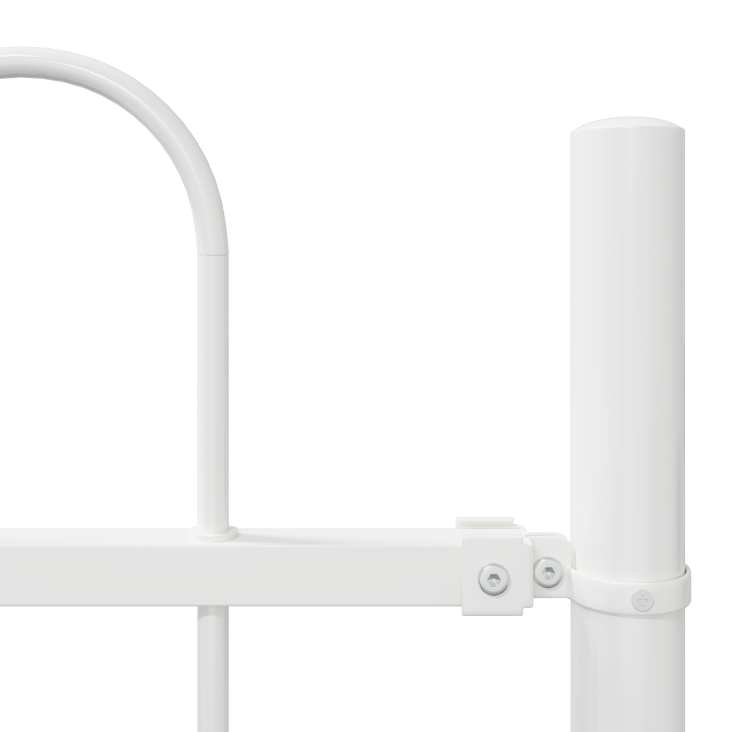 Ηλεκτρική περίφραξη κήπου vidaXL με καμπύλη κορυφή, Λευκή, 3,4x1 μ, Χάλυβας