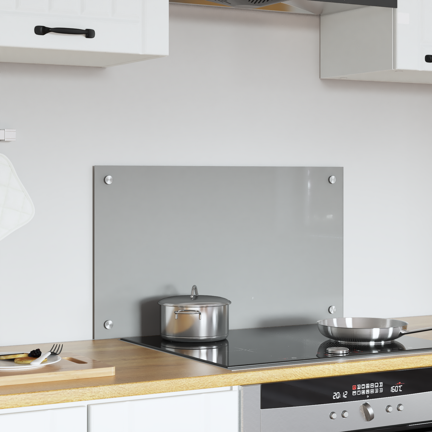 vidaXL Φωτιστικό Πίσω Θερμικό Γκρι 70x40x0,6 εκ Σκληρυμένο Γυαλί