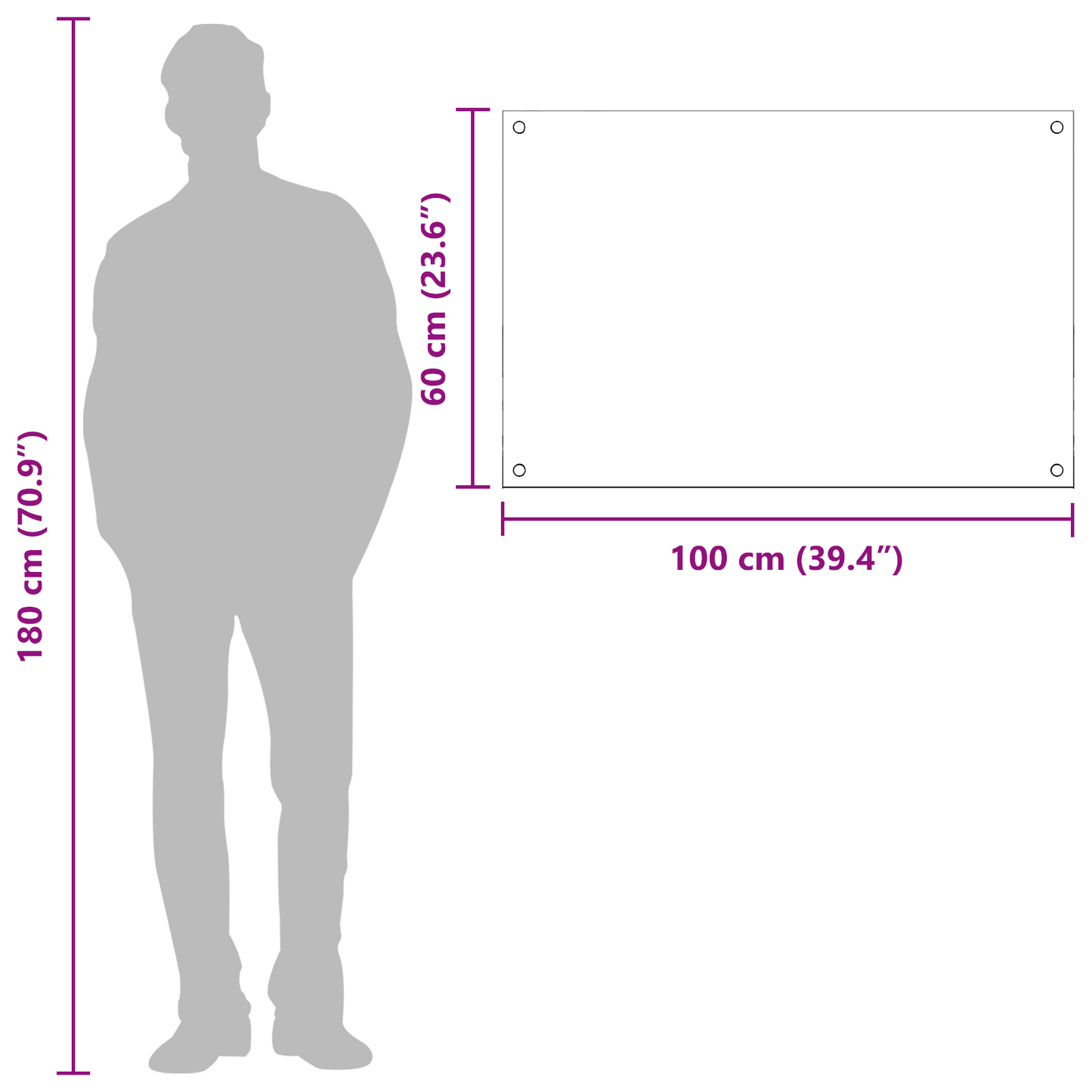 vidaXL Φωτιστικό Πίσω Παχύ σε Ανοιχτό Γκρι 100x60x0,6 εκ από Σκληρυμένο Γυαλί