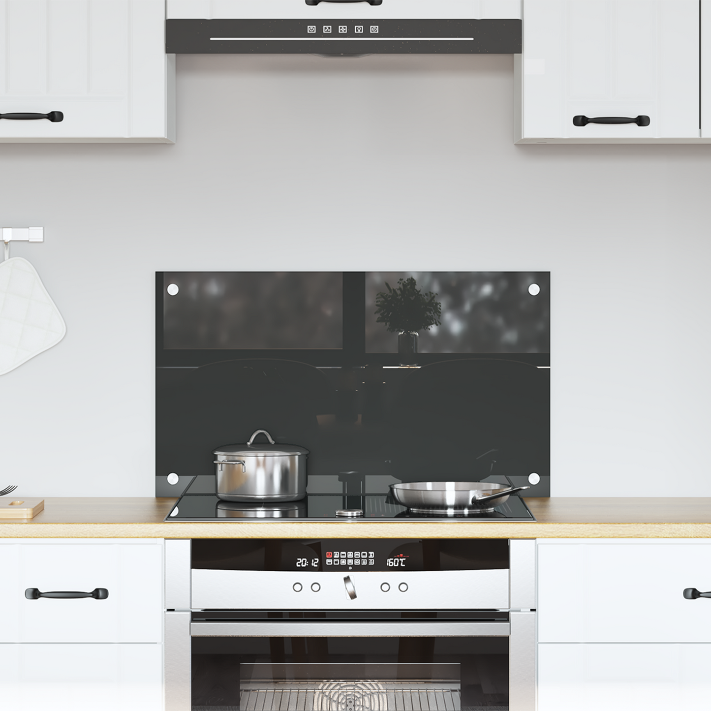 vidaXL Κουζίνα Πλακάκι Σκοινί Σκούρο Γκρι 70x40x0,6 εκ. Σκληρυμένο Γυαλί