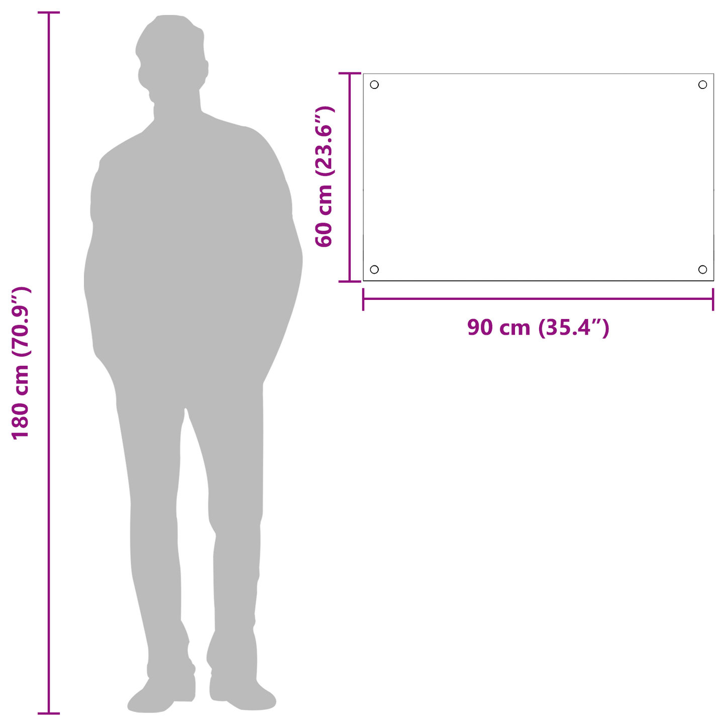 Πίνακας κουζίνας vidaXL Σκούρο Γκρι 90x60x0,6 εκ από Σκληρυμένο Γυαλί