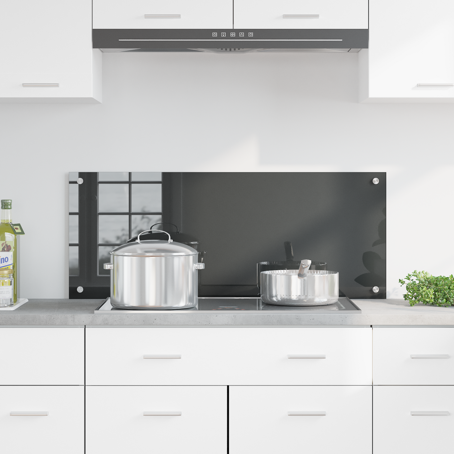 vidaXL Πλάκα Κουζίνας Σκούρο Γκρι 100x40x0,6 εκ Σκληρυμένο Γυαλί