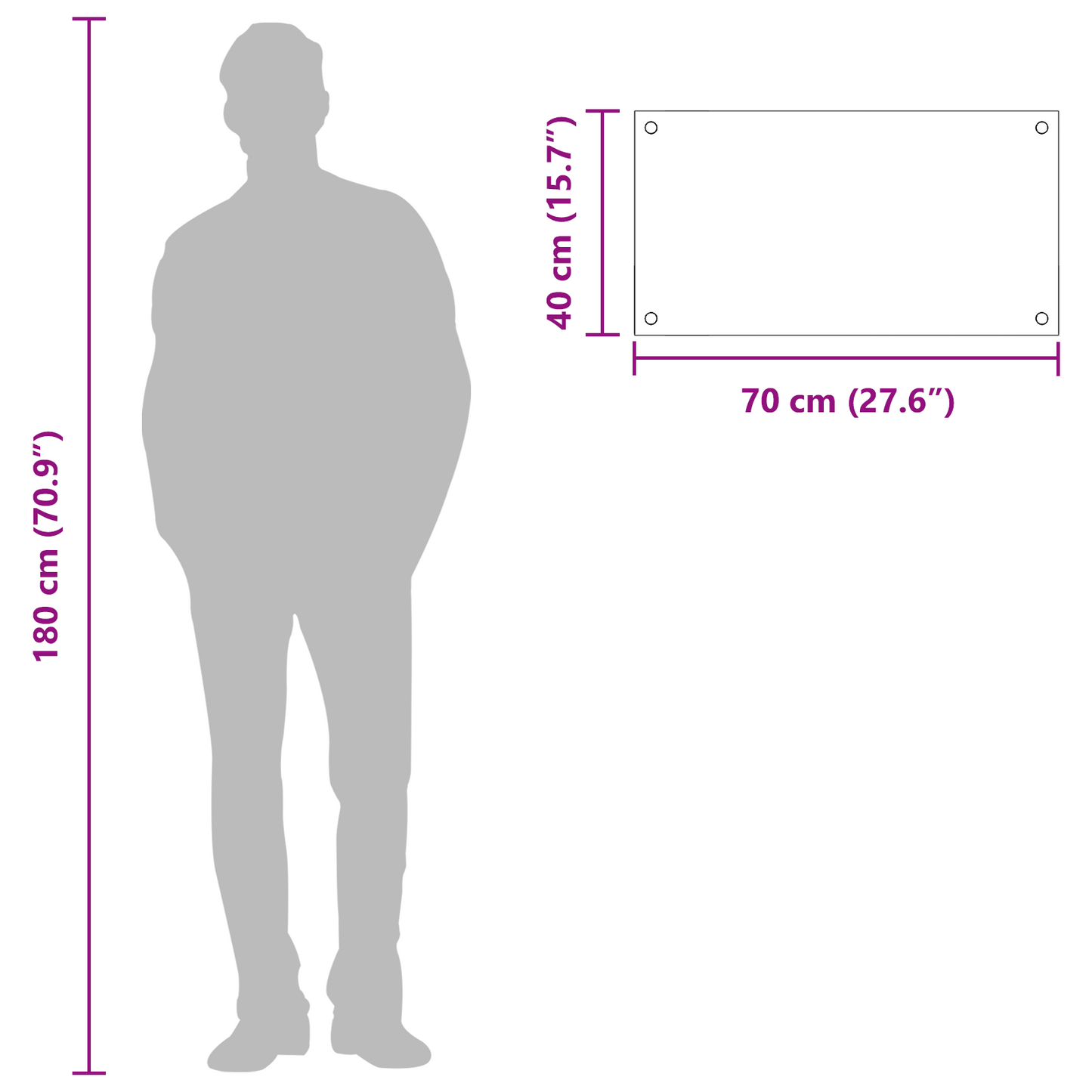 vidaXL Κίτρινο Πλακάκι Κουζίνας 70x40x0,6 cm από Σκληρυμένο Γυαλί