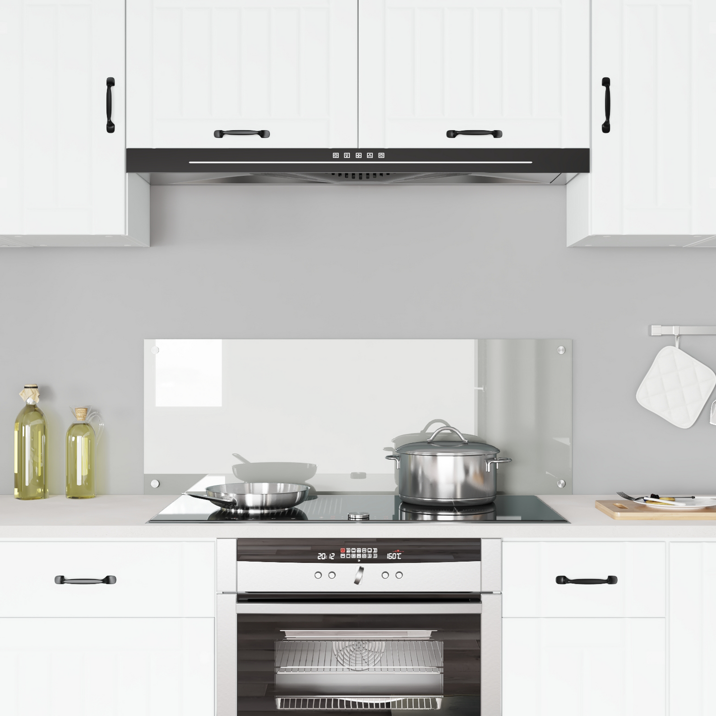 vidaXL Κουζινοκάγκελο Διάφανο 110x40x0.6 εκ Σκληρυμένο Γυαλί