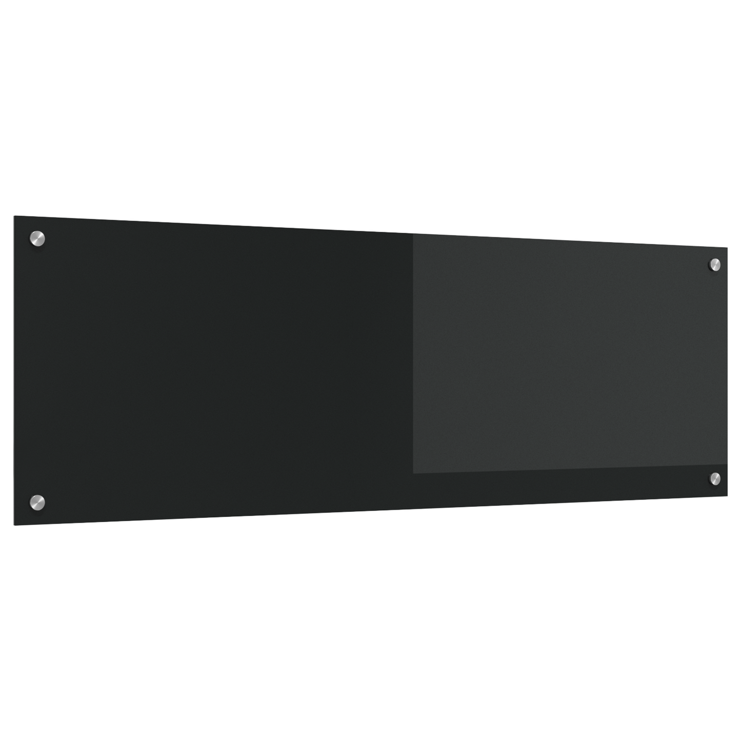 vidaXL Μαύρο Πλακάκι Κουζίνας 120x40x0,6 εκ από Γυαλί Ψημένο