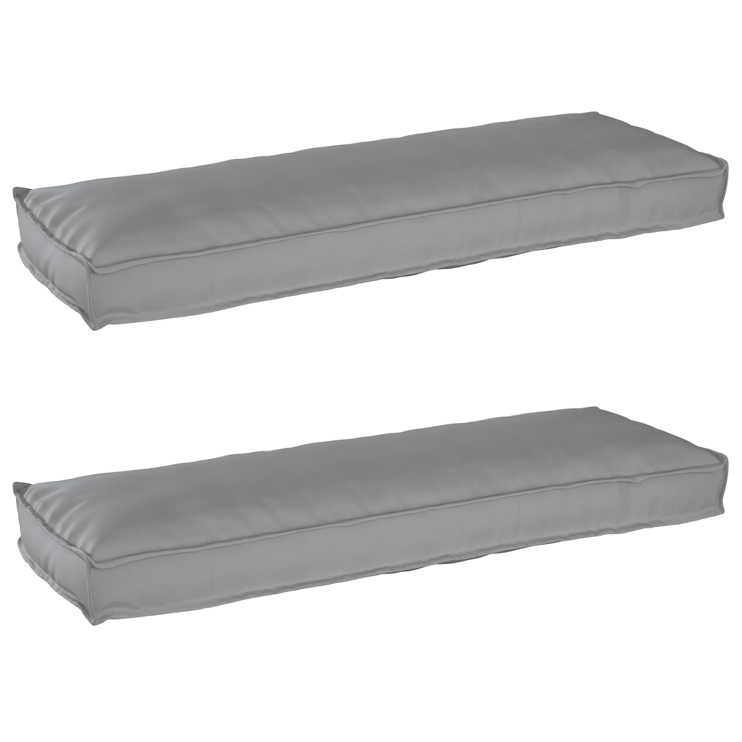 vidaXL Μαξιλάρια Παλέτας για Πάγκο 2 τμχ Γκρι 120x40x8 εκ Υφασμα Οξφόρδης