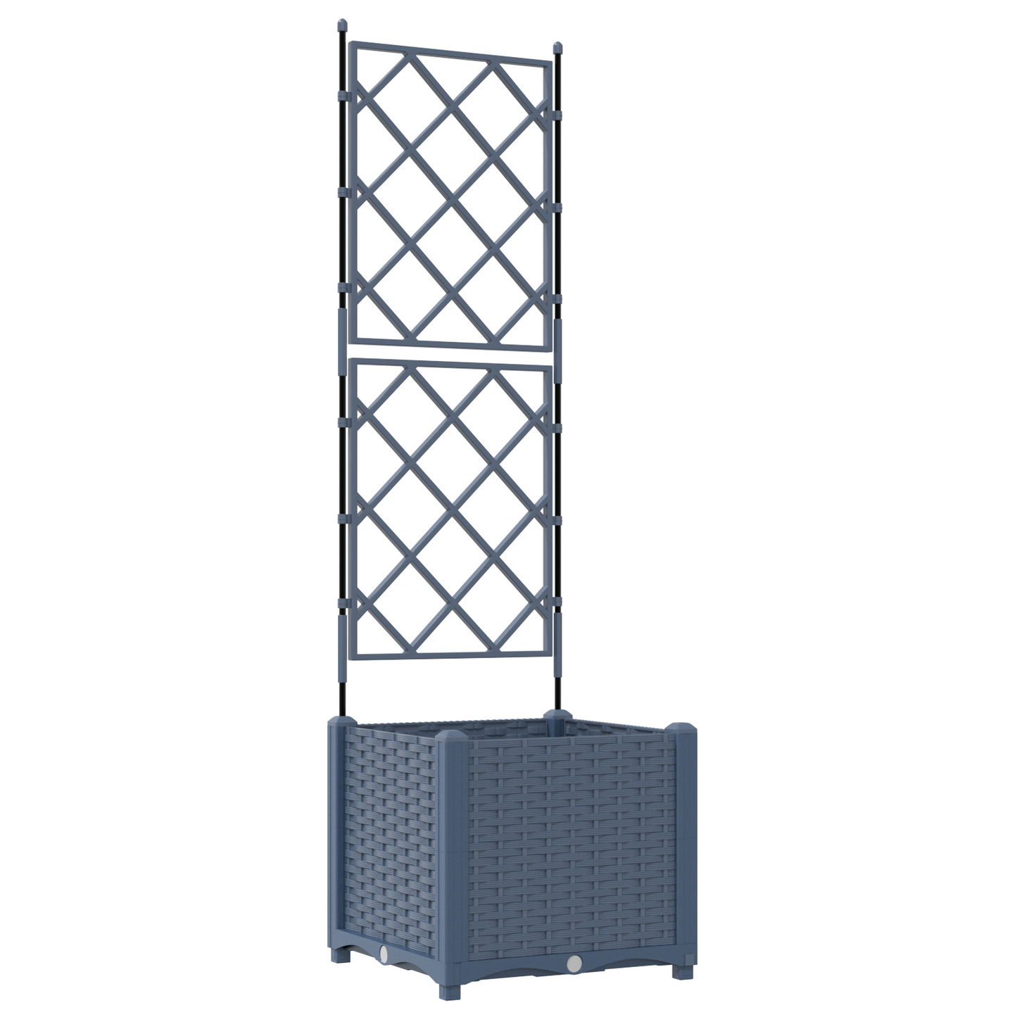 vidaXL Κηποτινάκι με Τρέλα Γκρι 40 x 40 x 143 εκ. PP