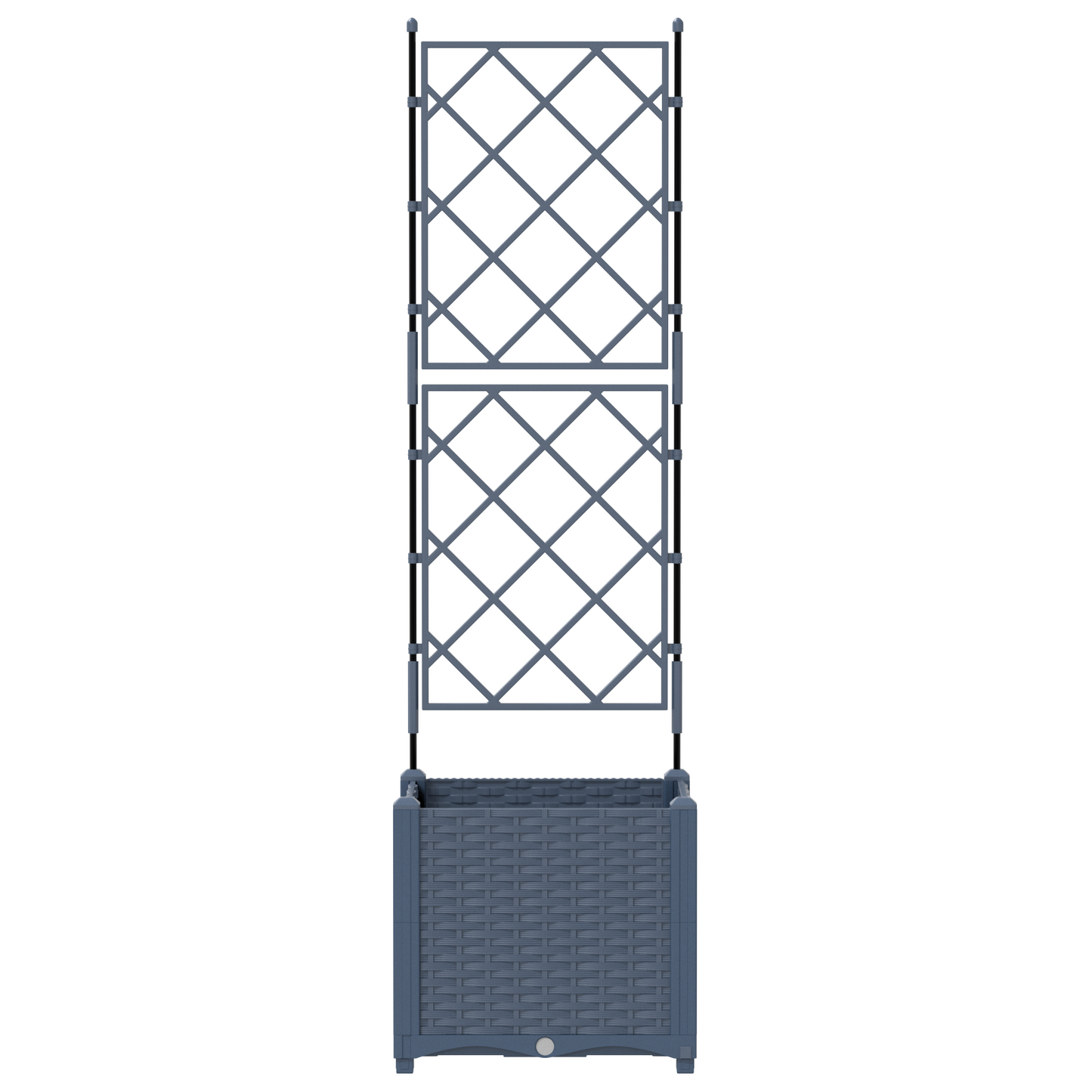 vidaXL Κηποτινάκι με Τρέλα Γκρι 40 x 40 x 143 εκ. PP