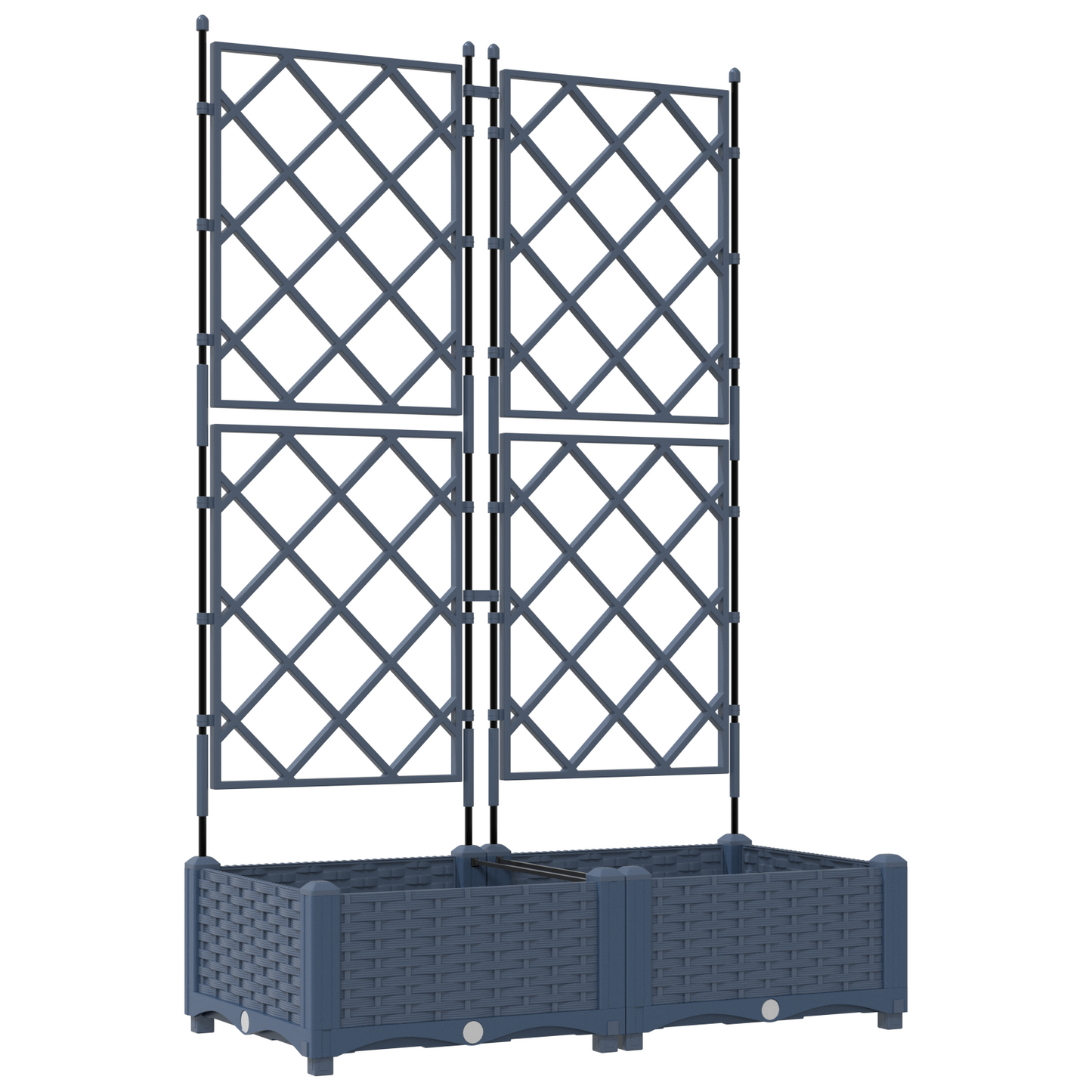 vidaXL Κηποτινάκι με Τρέλα Γκρι 80 x 40 x 125.5 εκ. PP