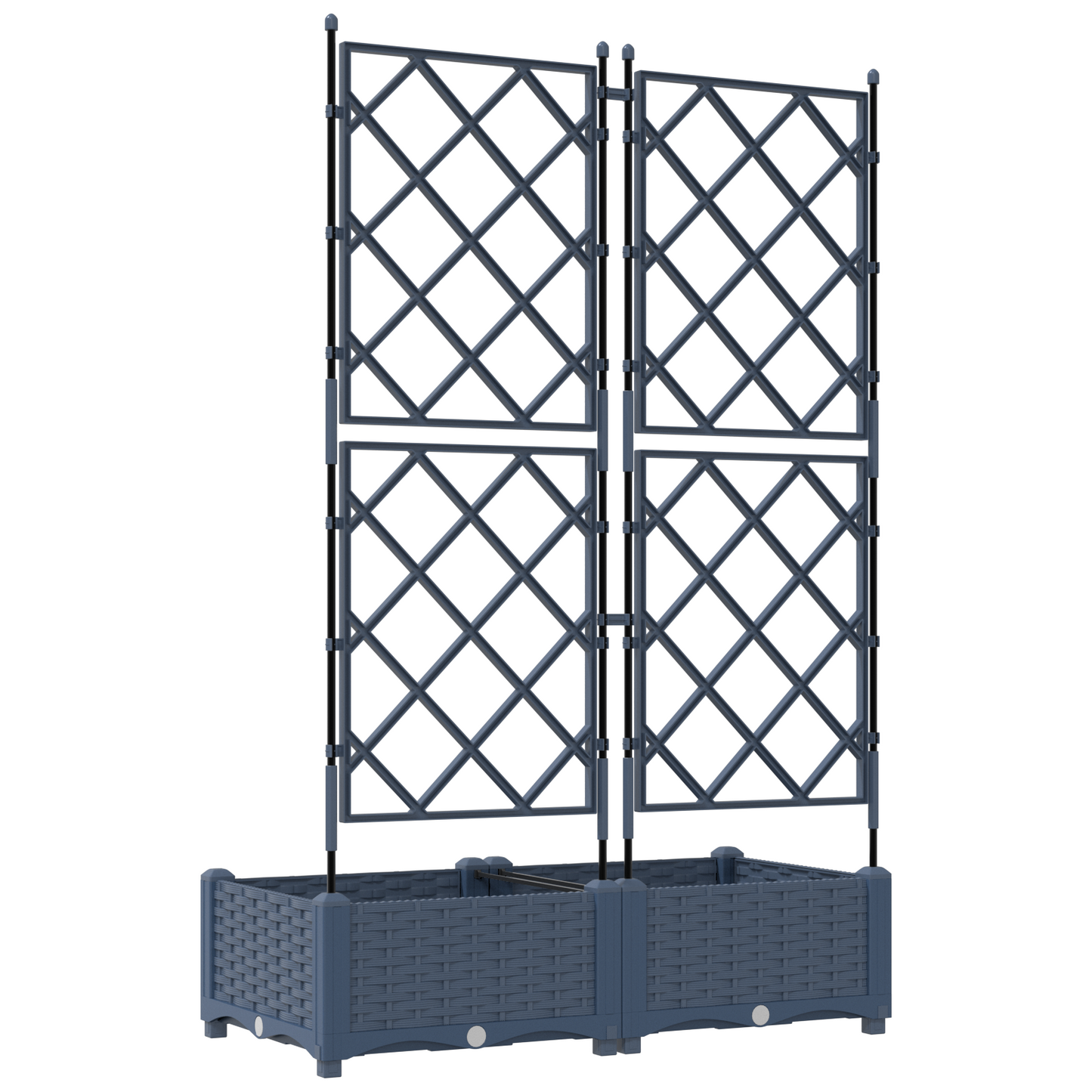 vidaXL Κηποτινάκι με Τρέλα Γκρι 80 x 40 x 125.5 εκ. PP