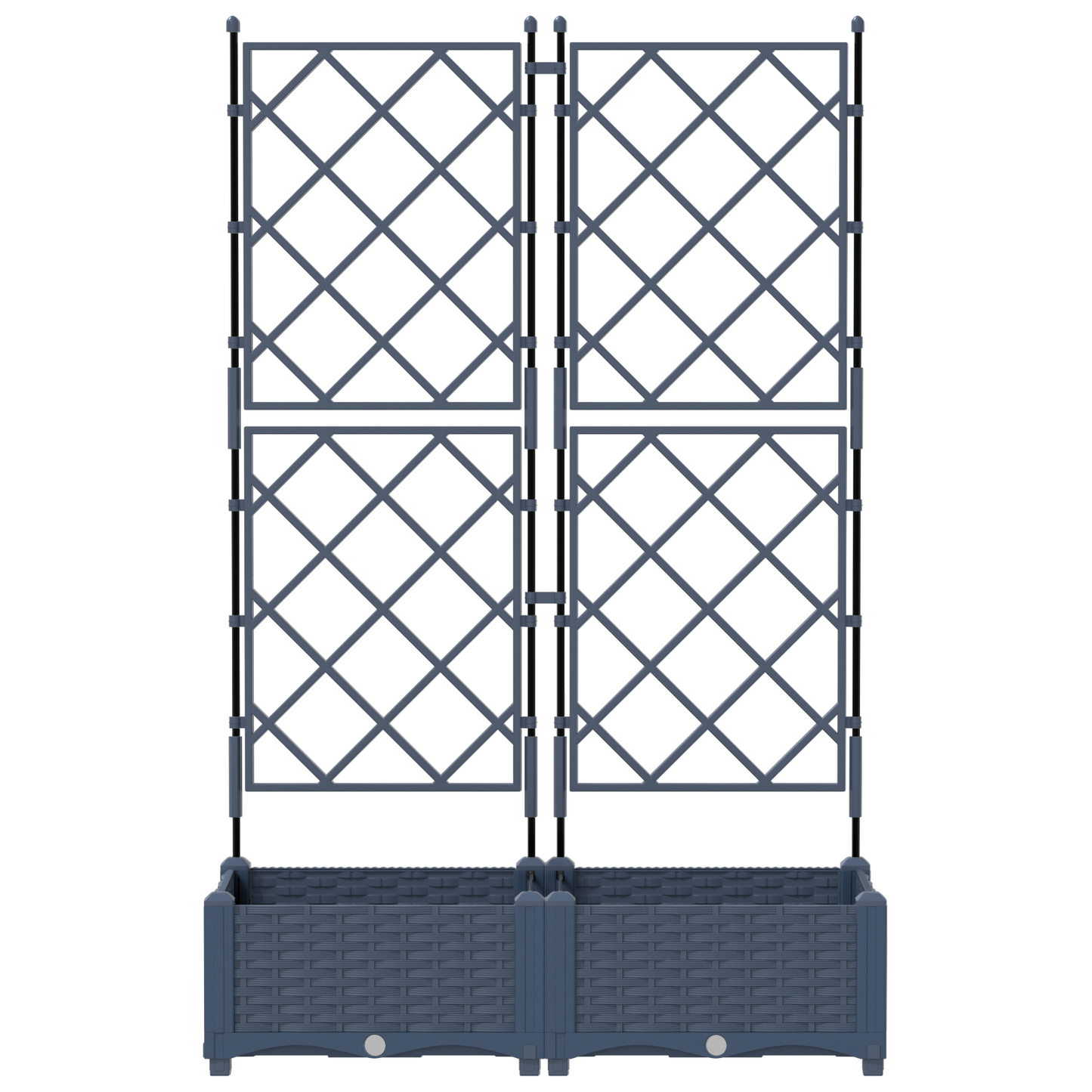 vidaXL Κηποτινάκι με Τρέλα Γκρι 80 x 40 x 125.5 εκ. PP