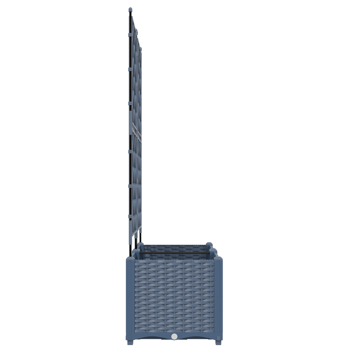 vidaXL Κηποτινάκι με Τρέλα 2 pcs Γκρι 80 x 40 x 143 εκ. PP