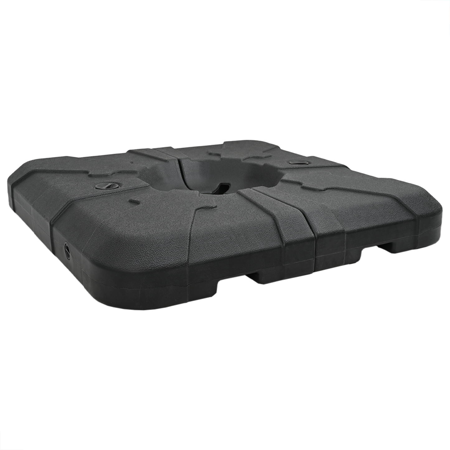 vidaXL Σετ Βάσης Ομπρέλας 2 pcs Μαύρο 88.5 x 88.5 x 12 εκ. Πλαστικό