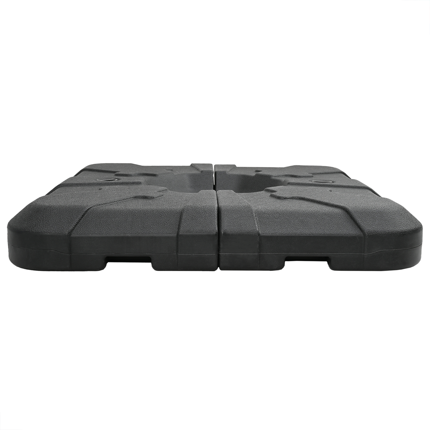 vidaXL Σετ Βάσης Ομπρέλας 2 pcs Μαύρο 88.5 x 88.5 x 12 εκ. Πλαστικό
