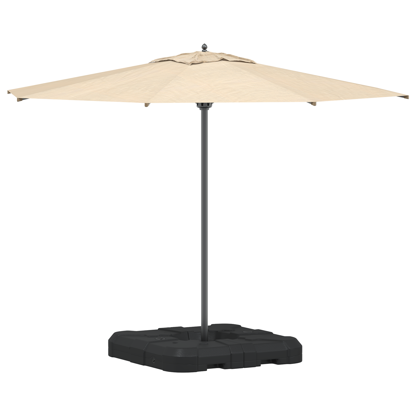 vidaXL Σετ Βάσης Ομπρέλας 2 pcs Μαύρο 88.5 x 88.5 x 12 εκ. Πλαστικό