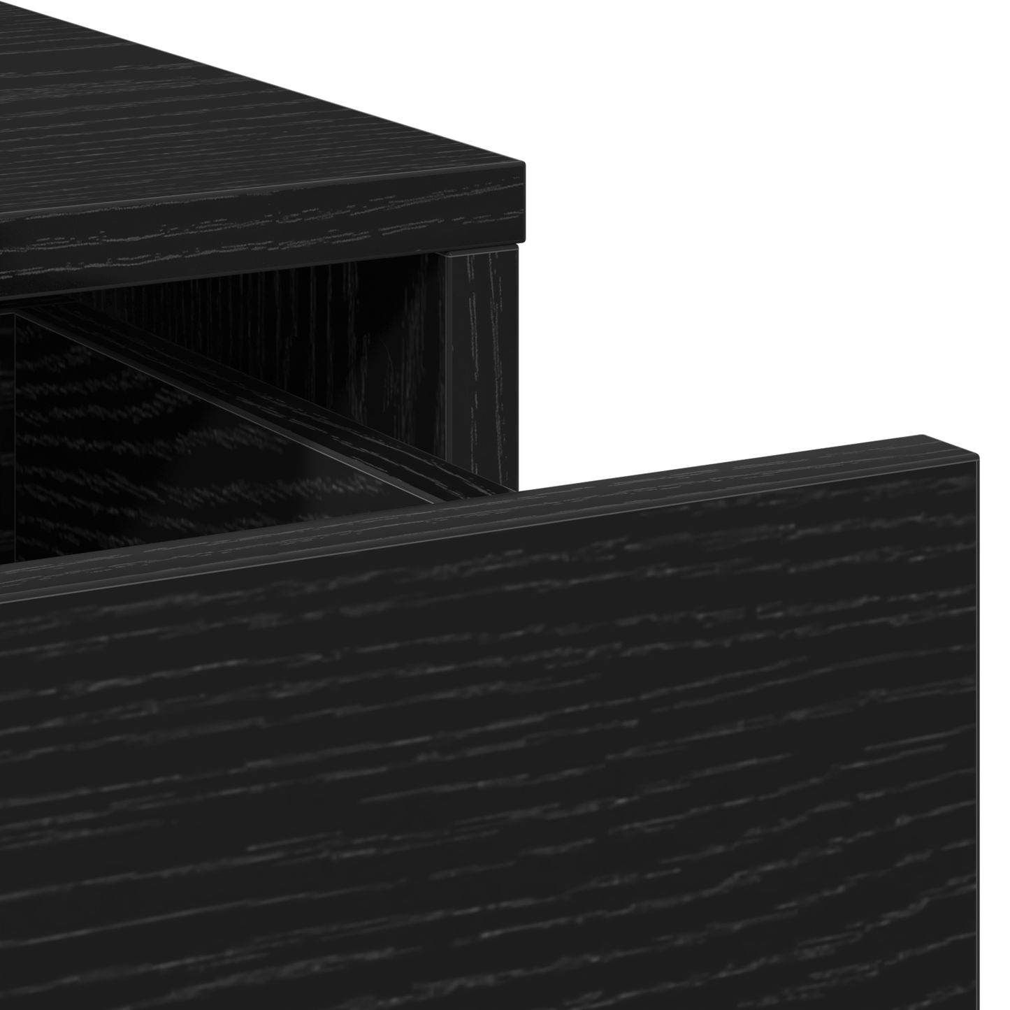 vidaXL Κομοδίνο Μαύρη δρυς 78.5 x 41 x 135 εκ Επεξεργασμένο ξύλο
