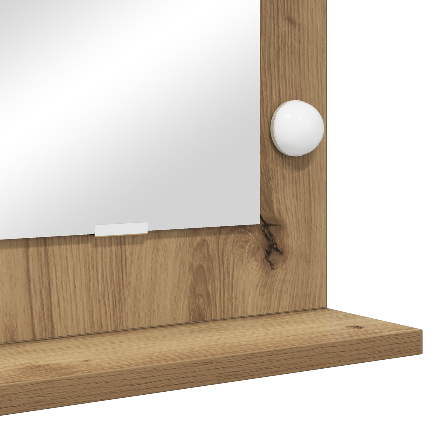 vidaXL Καθρέφτης τουαλέτας με καθρέφτη Artisan Oak 60 x 55 x 18 εκ.