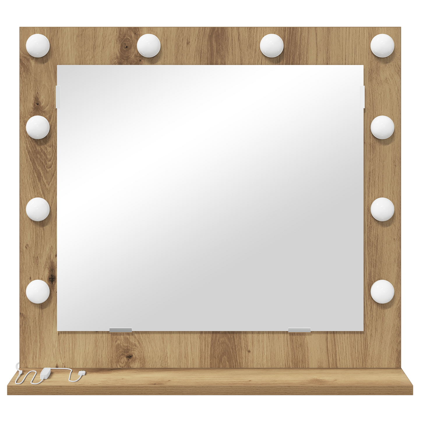 vidaXL Καθρέφτης τουαλέτας με καθρέφτη Artisan Oak 60 x 55 x 18 εκ.