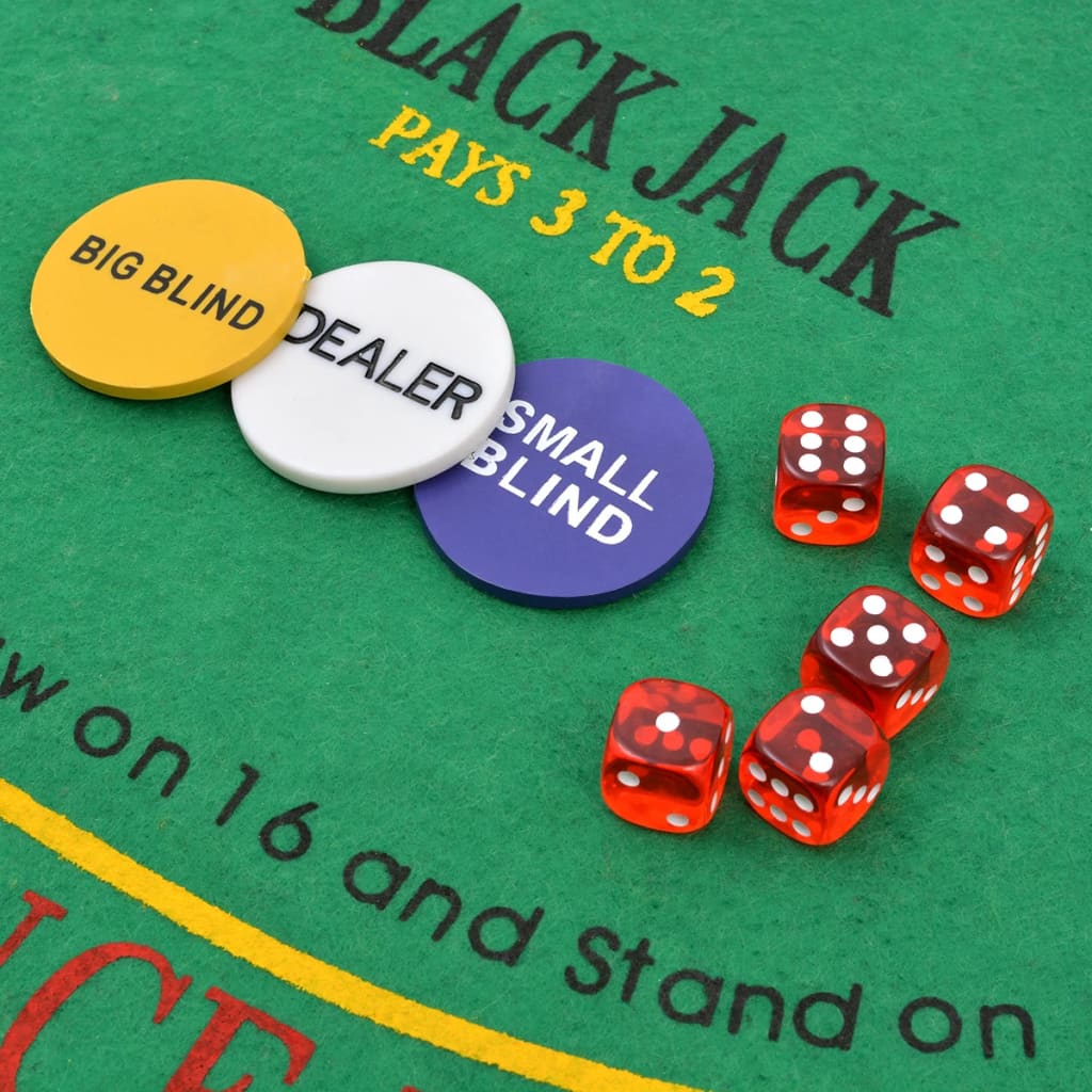 vidaXL Σετ Πόκερ/Blackjack Συνδυαστικό με 600 Μάρκες Laser Αλουμίνιο