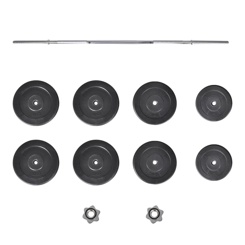 Weightlifting Barbell Set with 60kg Weights