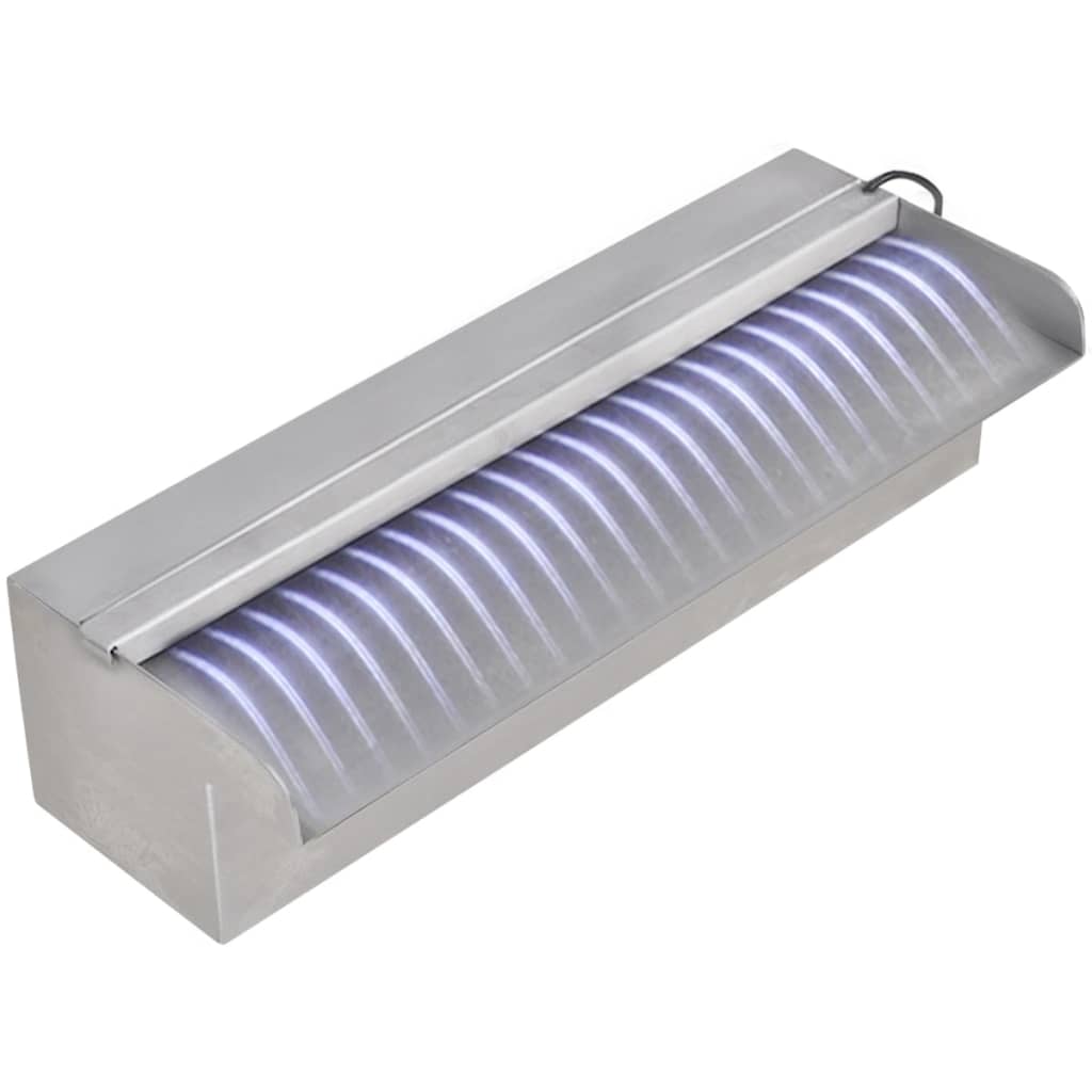 Σιντριβάνι Πισίνας Ορθογώνιο με LED 30 εκ. από Ανοξείδωτο Ατσάλι