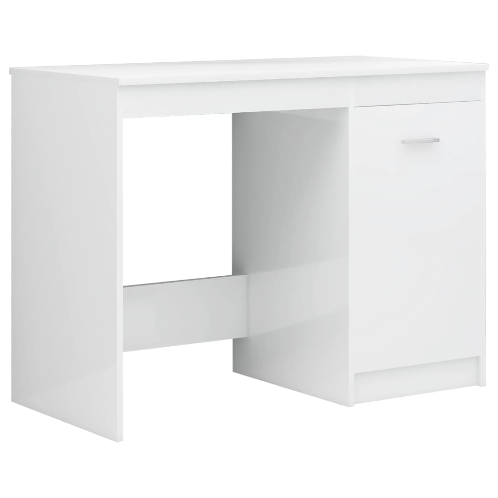 vidaXL Γραφείο Γυαλιστερό Λευκό 140 x 50 x 76 εκ. από Μοριοσανίδα