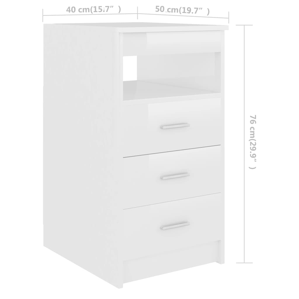 vidaXL Γραφείο Γυαλιστερό Λευκό 140 x 50 x 76 εκ. από Μοριοσανίδα