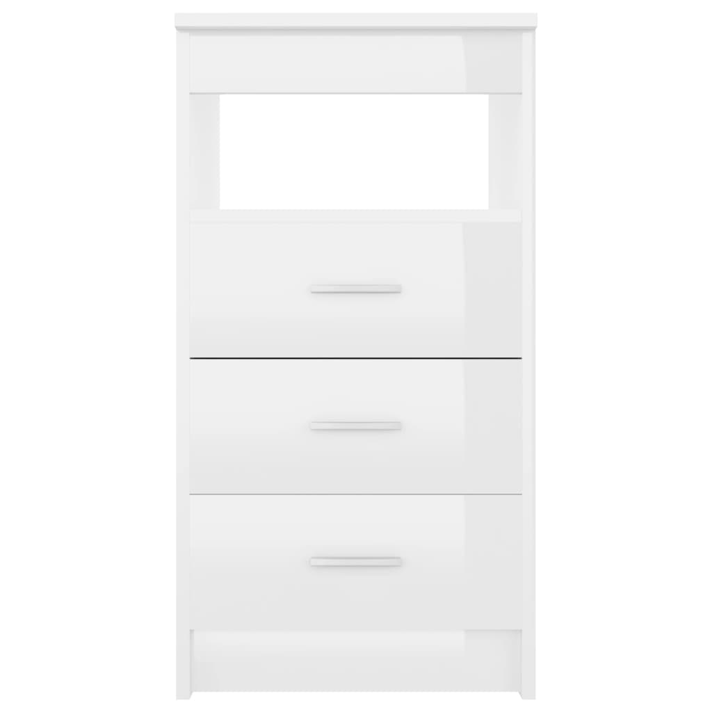 vidaXL Γραφείο Γυαλιστερό Λευκό 140 x 50 x 76 εκ. από Μοριοσανίδα