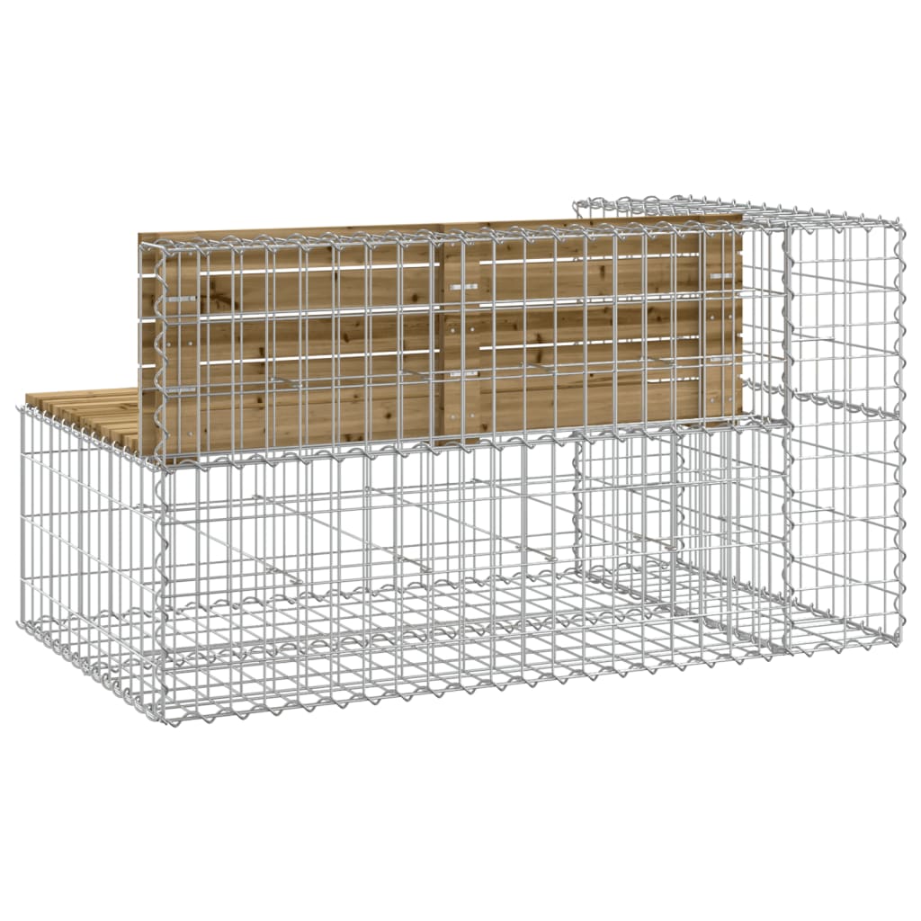 vidaXL Garden Bench Wire Box 122x71x65.5 cm Impregnated Pine Wood