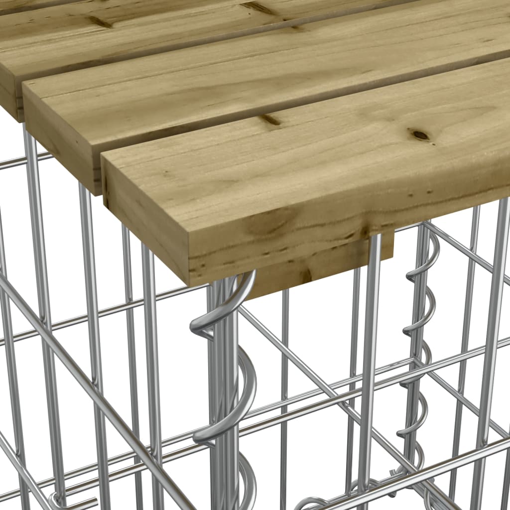 vidaXL Garden Bench Wire Box 122x71x65.5 cm Impregnated Pine Wood