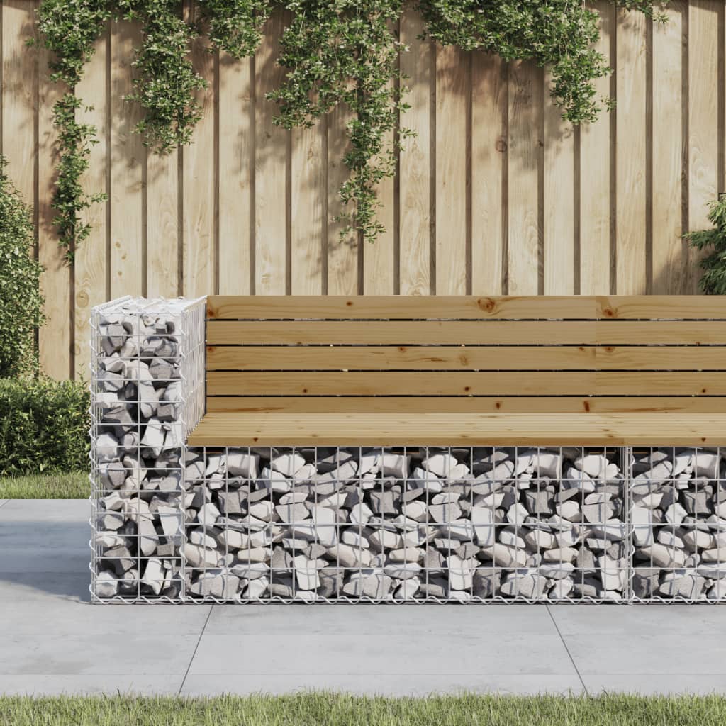 vidaXL Garden Bench Wire Box 122x71x65.5 cm Impregnated Pine Wood