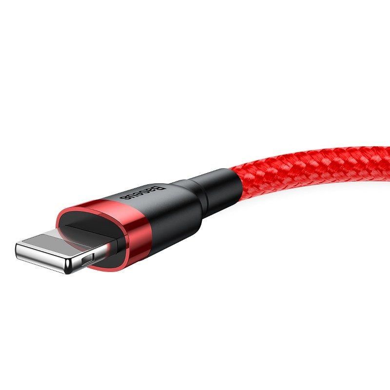 Baseus Καλώδιο USB σε Lightning Cafule 2.4A 1m (Μαύρο/Κόκκινο)