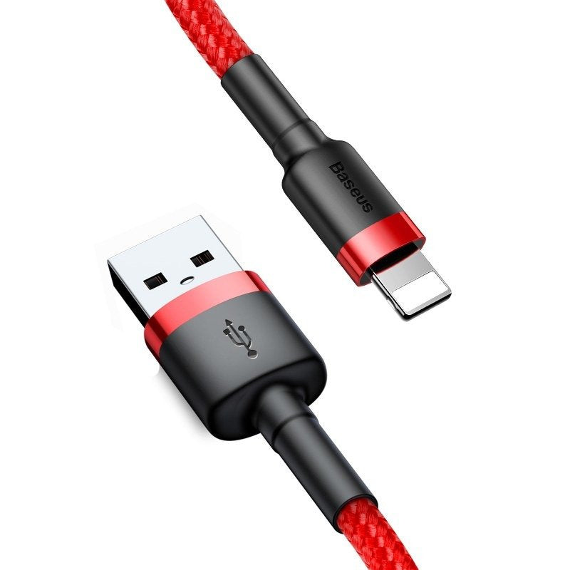Baseus Καλώδιο USB σε Lightning Cafule 2.4A 1m (Μαύρο/Κόκκινο)