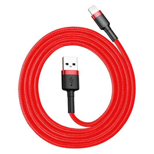 Baseus Καλώδιο USB σε Lightning Cafule 2.4A 1m (Μαύρο/Κόκκινο)