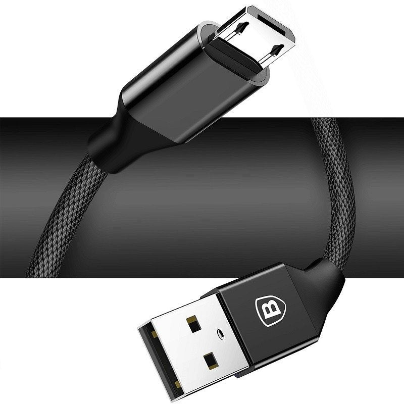 Baseus Καλώδιο MicroUSB Yiven 2A 1.5m (Μαύρο)