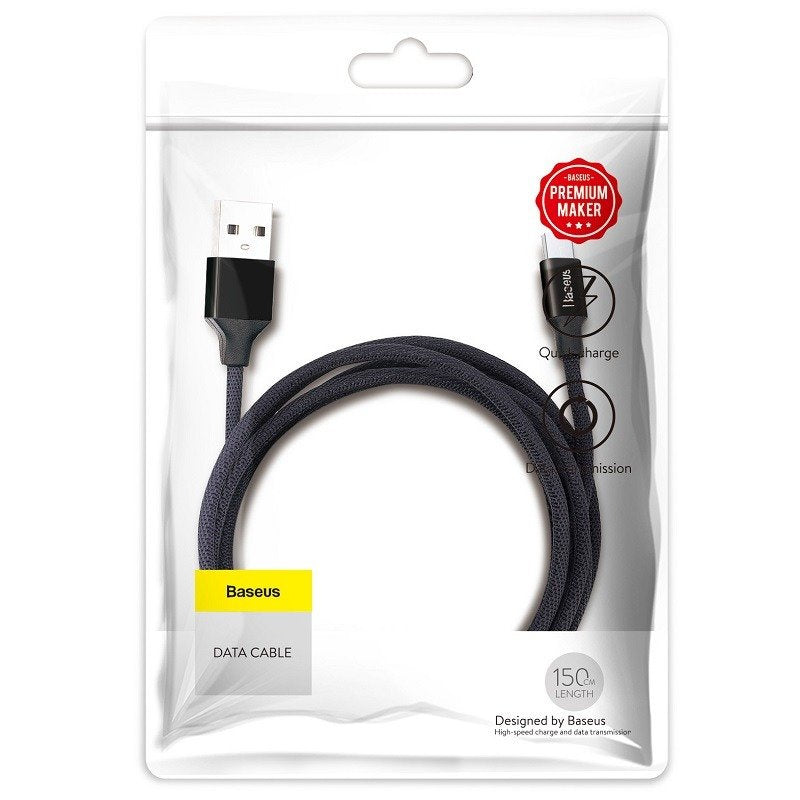 Baseus Καλώδιο MicroUSB Yiven 2A 1.5m (Μαύρο)