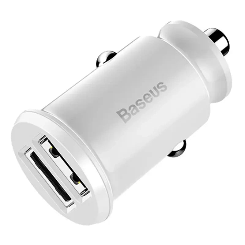 Baseus Φορτιστής Αυτοκινήτου Grain 2xUSB 5V 3.1A (Λευκό)